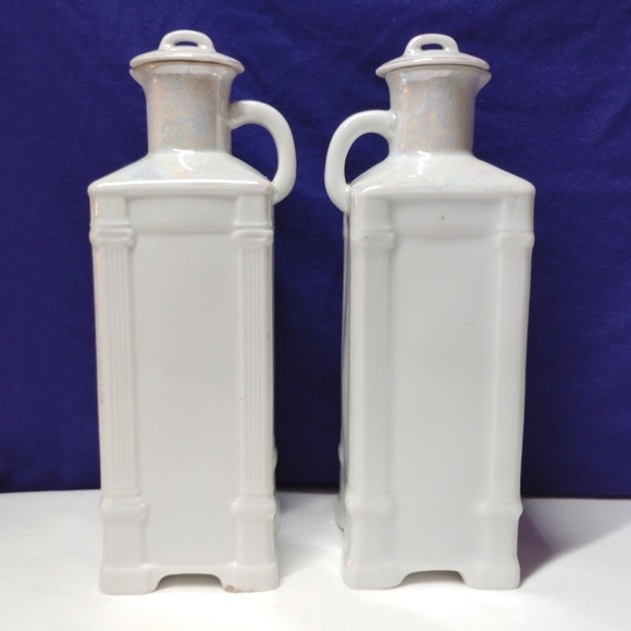 CLEARANCE Antique Oil & Vinegar Cruet Set Lustreware Victoria Czecho-Slovakia - Picture 6 of 15